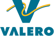 Valero logo, displaying the distinctive branding of the company.